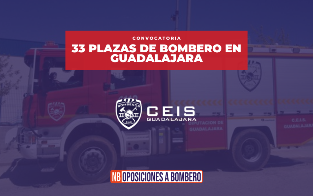 Convocatoria de 33 plazas de bombero en Guadalajara