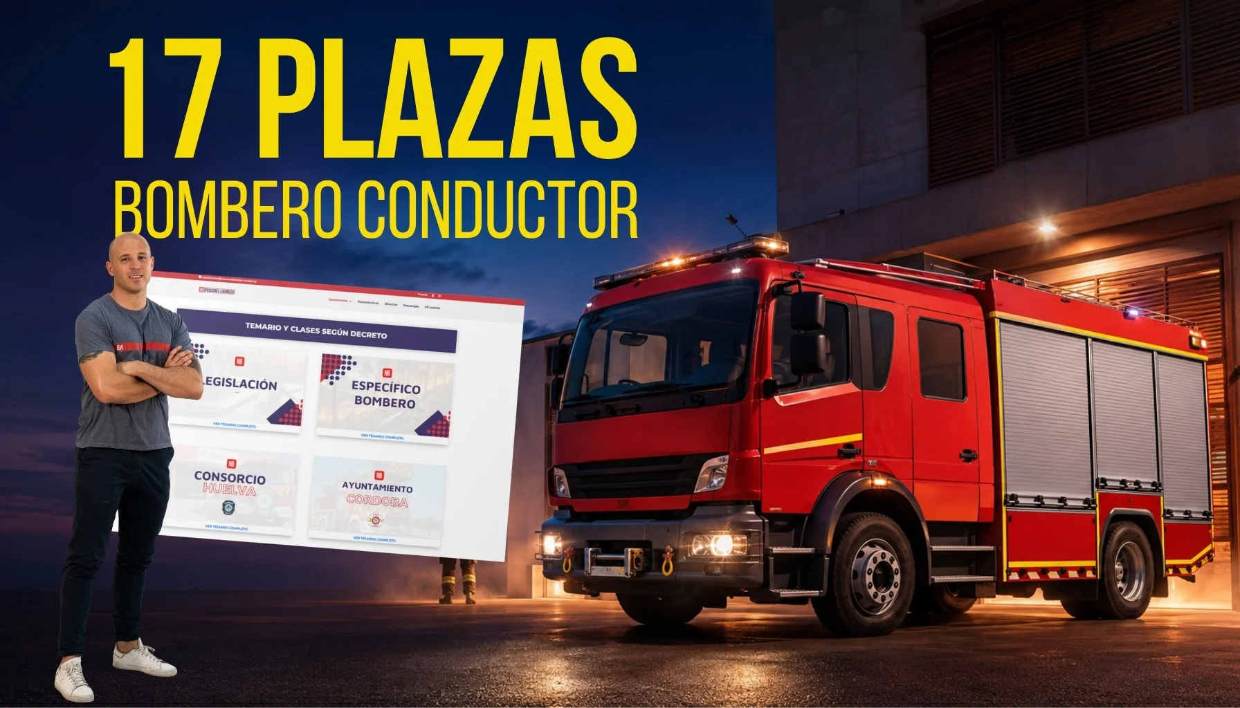 17 plazas Bombero Conductor Córdoba 2026